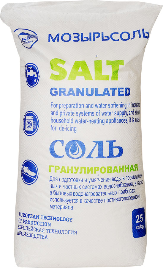 Гранулированная соль с противогололедными свойствами
